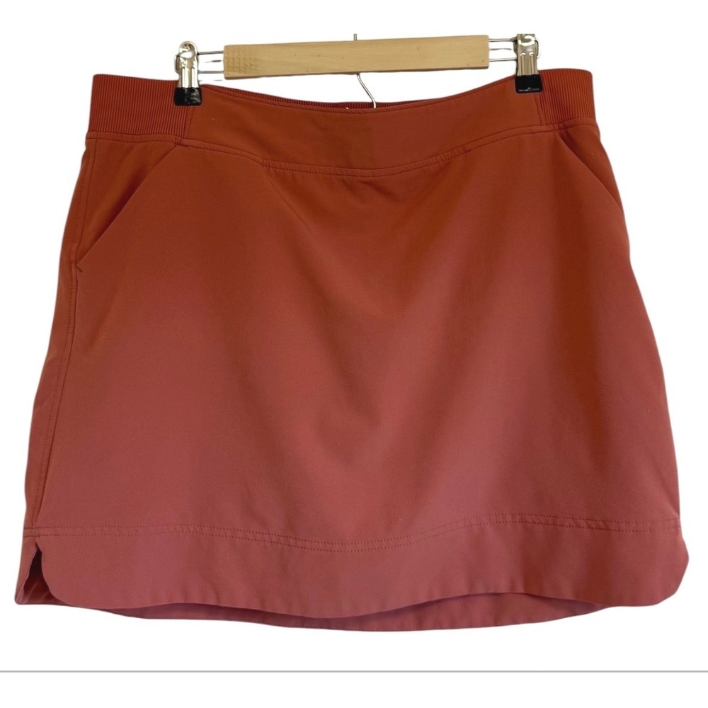 32 Degrees Cool Womens Skort Large Terracotta Orange Athletic Golf Tennis Skirt